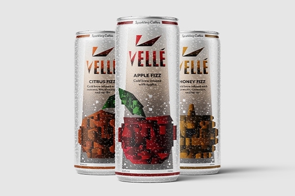 維萊氣泡咖啡（Vellé Sparkling Coffee）包裝設計